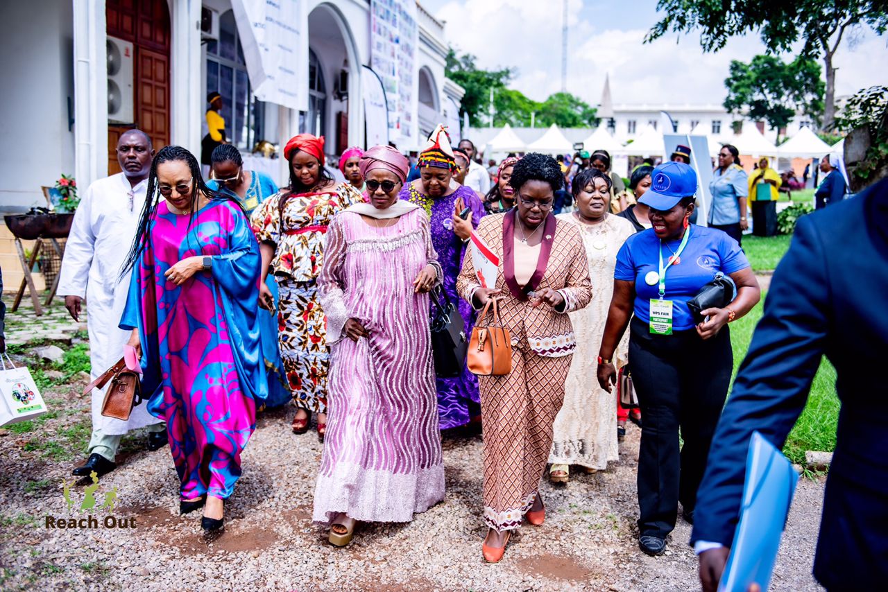 Minister of Women Empowerment and the family among other women take a walk