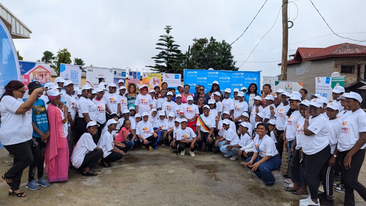 Girls’ Vision for the Future Movement members and officials at the launch event in Buea Girls' Vision for the Future Movement members and officials at the launch event in Buea