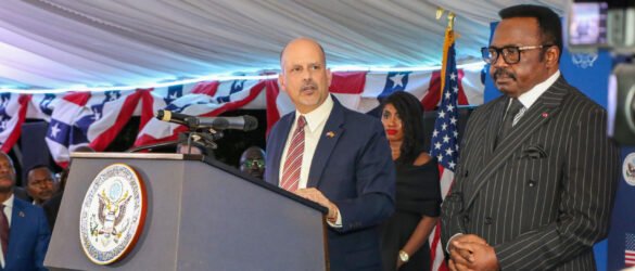 US Ambassador to Cameroon, and Cameroon's Minister of External Relations at July 4th celebration. Photo Credits- US Embassy