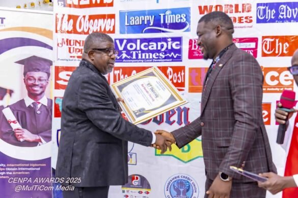 ICT University representative with award