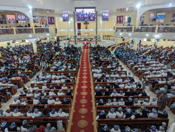 Christians in Buea praying for the priestly mission of Bishop Michael Bibi