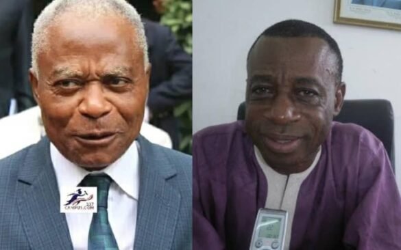 Newly appointed GSDU Vice Chancellor, Prof. Boyomo and Registrar, Prof. Ngoh
