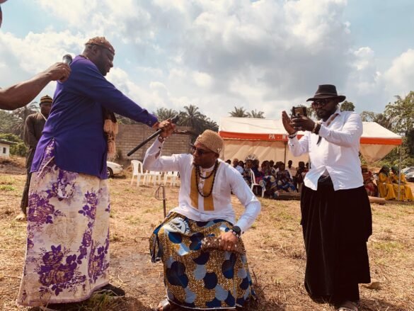 Sango Mafany Ngando being installed as Senior Notable of Monde