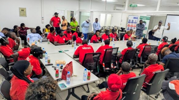 Participants at the Nestlé Bonaberi Factory, undergoing training on how to best manage their businesses